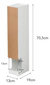 Recipient role hârtie de toaletă YAMAZAKI Rin Stocker, înălțime 71 cm, alb