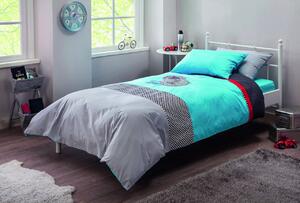 Set lenjerie de pat pentru o persoana Young, Biconcept Blue (160x220 Cm), Çilek, Bumbac