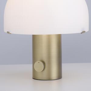 Lampa de masa de design alama cu alb si dimmer - Gomba
