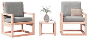 Set mobilier de grădină, 3 piese, lemn masiv douglas