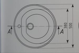Chiuveta de bucatarie rotunda Ulgran U101-309, culoare gri inchis