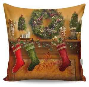 Perna decorativa Crown and socks, Gravel, 43x43 cm, policoton, multicolor