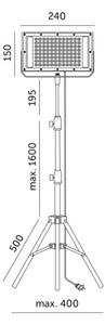 Proiector LED cu suport pentru creșterea plantelor FIRON LED/45W/230V IP54 negru