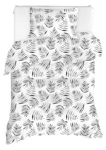 Set lenjerie de pat pentru o persoana 2 piese, Hope - White, EnLora Home, Bumbac Ranforce