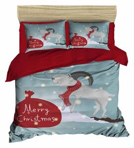 Lenjerie de pat dubla Xmas-468 Pearl Home, 3 piese, amestec bumbac, multicolor