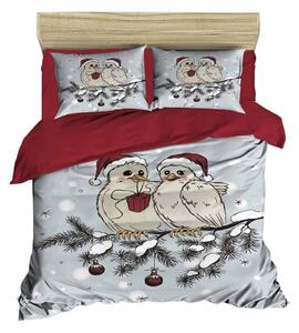Lenjerie de pat dubla Xmas-435, Pearl Home, 3 piese, amestec bumbac, multicolor