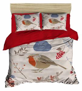 Lenjerie de pat dubla Xmas-457 Pearl Home, 3 piese, amestec bumbac, multicolor