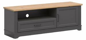 Comodă TV Sorcavi 110Stejar artizan, Grafit, 15x5x4cm