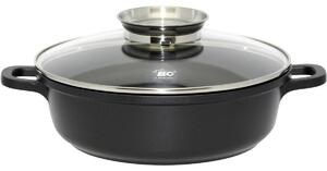 Elo 19628 Tigaie cu capac din sticlă și mâneraromat Alucast 28 cm, 28 cm
