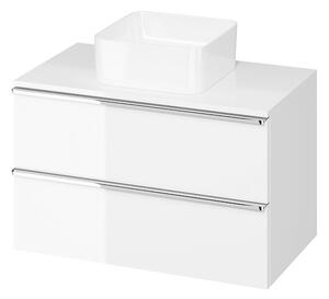 Cersanit Virgo, dulap suspendat sub chiuveta cu blat 80x45x50 cm, alb-crom lucios, S522-026