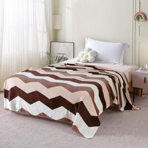 Patura cocolino 200x230cm cu imprimeu zig-zag