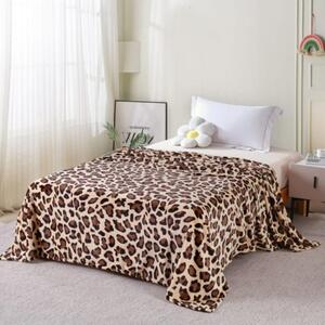 Patura cocolino 200x230cm cu imprimeu leopard
