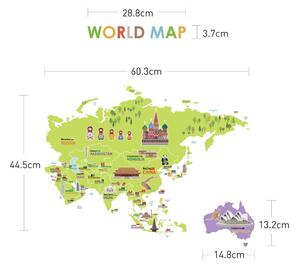 Autocolant de perete Ambiance World Map