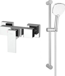 Set baterie de duș Oltens Gota 33001100, bară de duș Oltens Alling 37300100, 37102110, 37201100