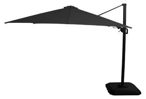 Umbrelă pătrată de soare suspendată Hartman Deluxe, 300 x 300 cm, negru