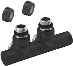 Sapho Twin Black supapă calorifer negru CP4101BS