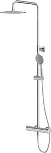 Cersanit City set de duș perete cu termostat cu duș de ploaie crom S951-340