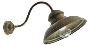Moretti Luce Aplică de exterior Mill 1591 alamă antic/clar, reglabil, Bronz / Alamă Veche, Metal, Antichitate