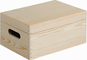 Kesper 69401 Cutie de depozitare cu capac rabatabil din pin 29 x 19 x 13,5 cm, S