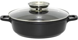 Elo 19624 Tigaie cu capac din sticlă și mâneraromat Alucast 24 cm, 24 cm