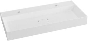 Sapho Godiva lavoar 96x44 cm dreptunghiular clasică-mobilier-dublă alb luciu GU096-2