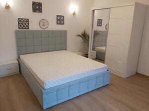 Set Dormitor Regal cu Pat Tapitat Vernil 160 cm x 200 cm