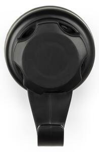 Set 4 cârlige autoadezive de perete Compactor Bestlock Black, ⌀ 7,1 cm, negru