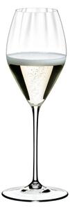 Set 2 pahare pentru sampanie si vin spumant, din cristal Performance Champagne Wine Clear, 375 ml, Riedel
