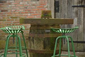 Scaun de gradina, din fonta, Sturdy Verde Antichizat, l50xA46xH69,7-76 cm