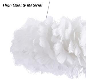 Brilagi - Lustru LED pe cablu FEATHER 3xE27/40W/230V + 3xLED/3W diam. 50 cm alb