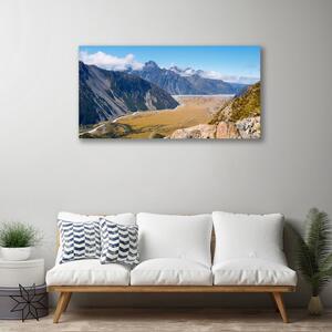 Tablou pe panza canvas Muntii Valley Peisaj Albastru Maro