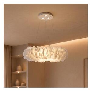 Brilagi - Lustru LED pe cablu FEATHER 3xE27/40W/230V + 3xLED/3W diam. 50 cm alb