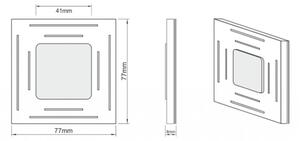 LDST SP-01-SC-BC8 - Iluminat scară SPACE 8xLED/1,2W/230V