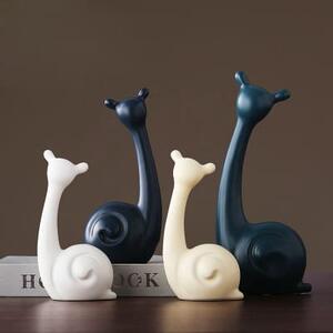 Decoratiune ceramica familie de 4 melci
