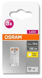 SET 3x bec LED G4/0,9W/12V 2700K Osram