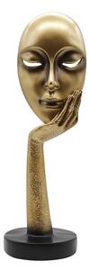 Decoratiune masca, ceramica, chip uman, auriu, 37cm