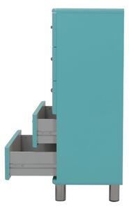 Comodă înaltă turcoaz 60x111 cm Malibu - Tenzo