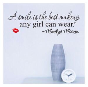 Autocolant de perete "Zâmbet - Marilyn Monroe" 20x63 cm