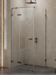 New Trendy Avexa Gunmetal Brushed cabină de duș 90x90 cm pătrat grafit periat/sticlă transparentă EXK-3326