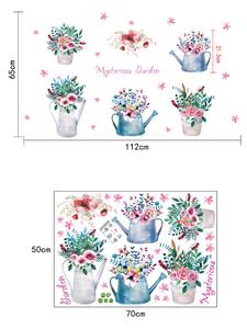 Autocolant de perete „Flori în vaze” 65x112cm