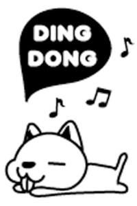 Autocolante pentru întrerupător "Ding Dong căine" 10x15 cm