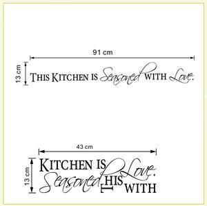 Autocolant de perete "Această bucătărie" 91x13 cm