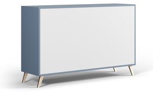 Comodă joasă albastră 140x86 cm Burren - Cosmopolitan Design