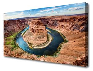 Tablou pe panza canvas Grand Canyon River Peisaj Roșu Albastru Verde