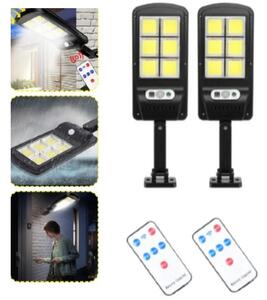 Set 2 x Lampa solara cu 6 celule, telecomanda
