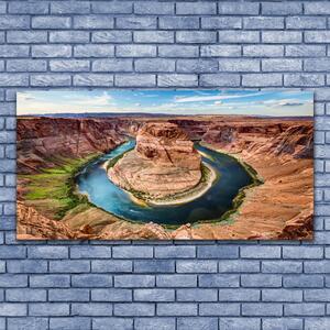 Tablou pe panza canvas Grand Canyon River Peisaj Roșu Albastru Verde