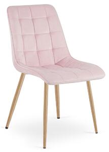 Scaun de masa SPLIT VELVET, roz deschis