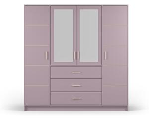 Dulap roz cu oglindă 196x200 cm Burren - Cosmopolitan Design