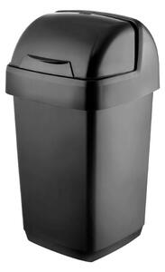 Coș de gunoi Addis Roll Top, 22,5 x 23 x 42,5 cm, negru