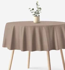 Goldea față de masă 100% bumbac - maro cafea - rotundă Ø 150 cm